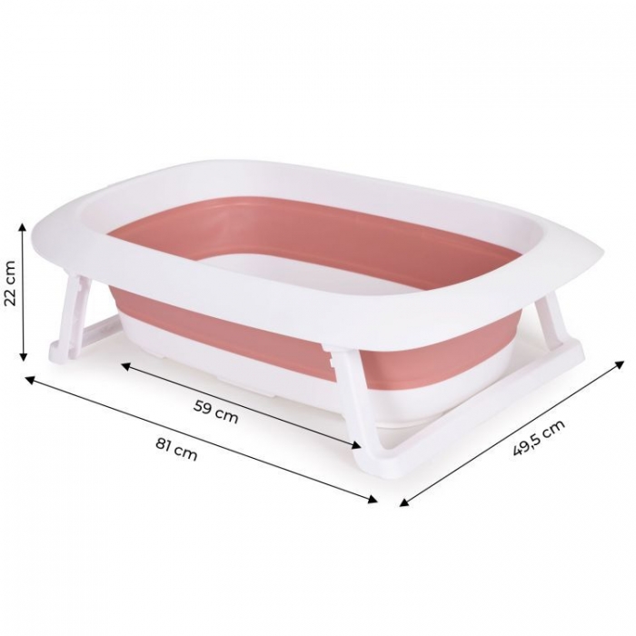 Cădiță de baie cu dop de scurgere Ecotoys HA-B31 - Roz - Image 7