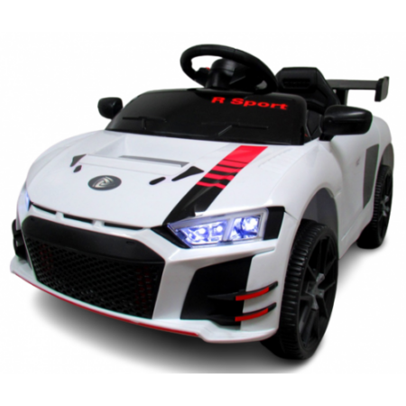 Mașinuță electrică cu telecomandă și funcție de balansare Cabrio A1 R-Sport - Alb (vârsta 1-4 ani)