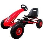 Kart cu pedale Gokart, 3-7 ani, roti gonflabile, G4 R-Sport - Rosu