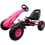 Kart cu pedale Gokart, 3-7 ani, roti gonflabile, G4 R-Sport - Roz