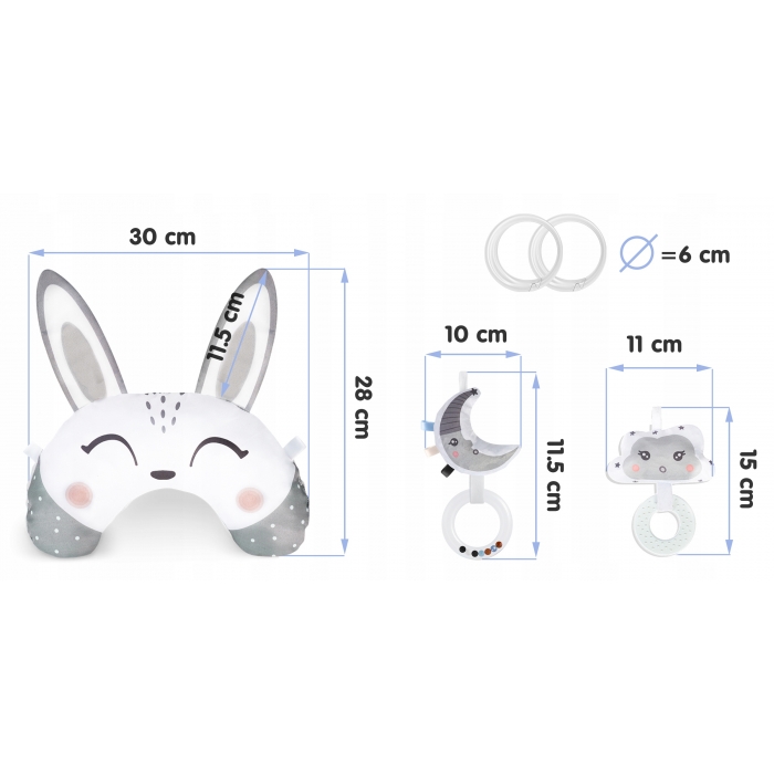 Set de 4 jucării interactive pentru salteluțe de joacă Nukido 731000 - Gri - Image 2