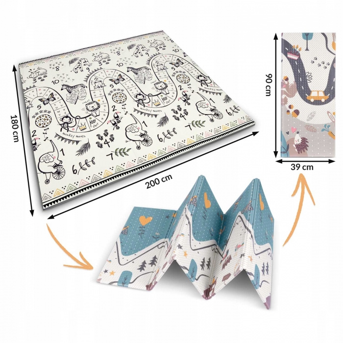 Saltea de joacă 200 x 180 x 1 cm Nukido NK-340 - Image 6