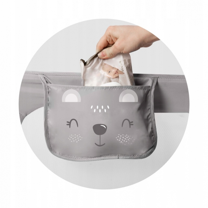 Barieră de protecție pentru pat 180 x 35 x 42 cm Nukido 722400 - Gri - Image 5