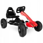 Kart cu pedale și roți gonflabile, vârsta 3-7 ani, Gokart RK-591 Ricokids 759101, Roșu
