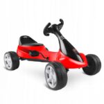 Kart cu pedale și roți din plastic dur, vârsta 3-7 ani, Gokart RK-595 Ricokids 759500, Roșu