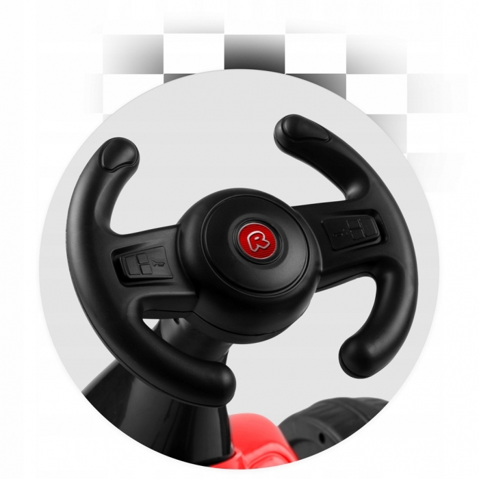 Kart cu pedale și roți din plastic dur, vârsta 3-7 ani, Gokart RK-595 Ricokids 759500, Roșu - Image 5