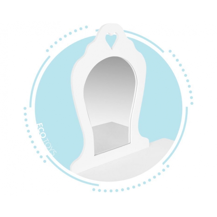 Măsuță de toaletă pentru copii 43 x 65 x 110 cm Ecotoys FH-KF200011 - Alb - Image 4