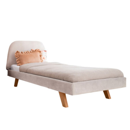 Pat tapitat Beige Velvet 90 x 200 cm