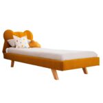 Pat tapițat ursuleț de pluș, MiniMini, 90 x 200 cm