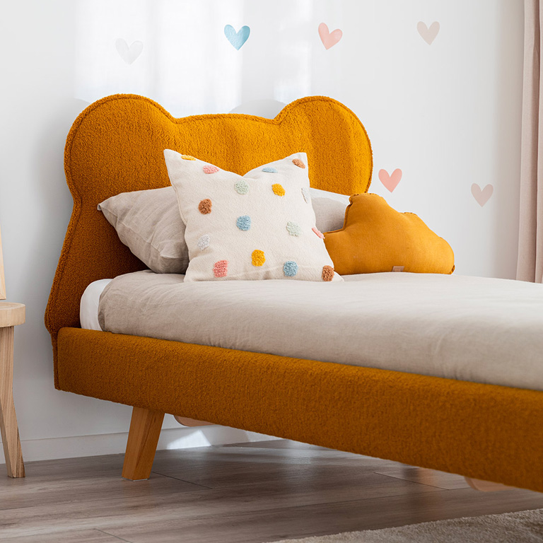 Pat tapițat ursuleț de pluș, MiniMini, 90 x 200 cm - Image 3