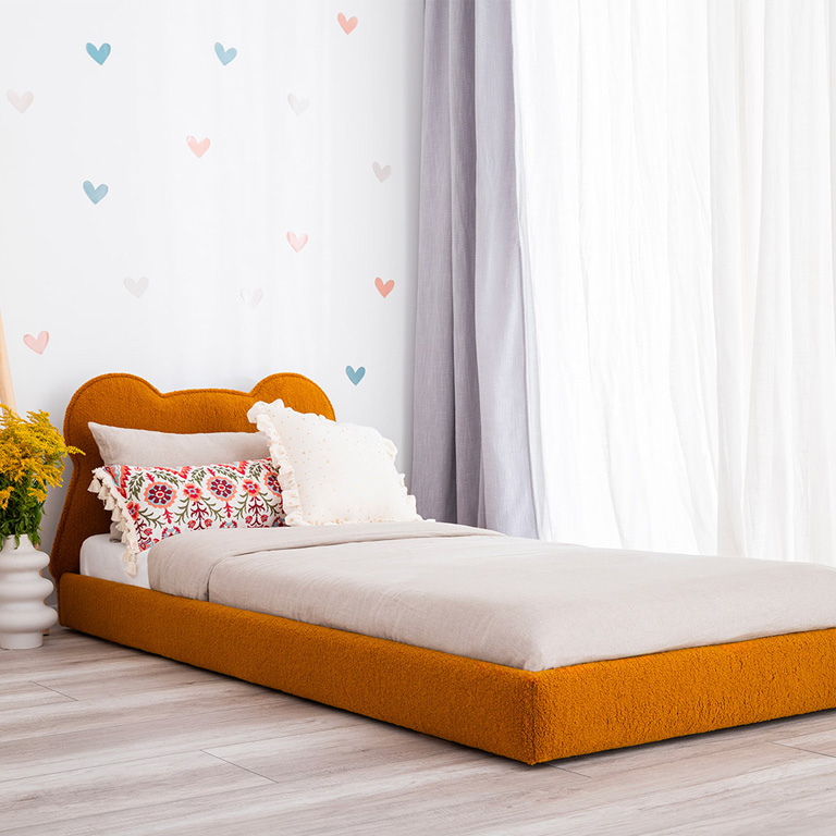 Pat tapițat ursuleț de pluș, MiniMini, 90 x 200 cm - Image 2