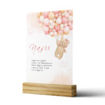 Cadou pentru nași - Mini tablou în suport de lemn Baby Girl