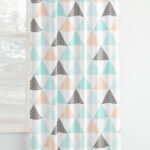 Draperie Bumbac Triunghiuri Turqoaz