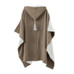 Prosop de baie dublă din muselină și bumbac -100 x 75 cm, Maro