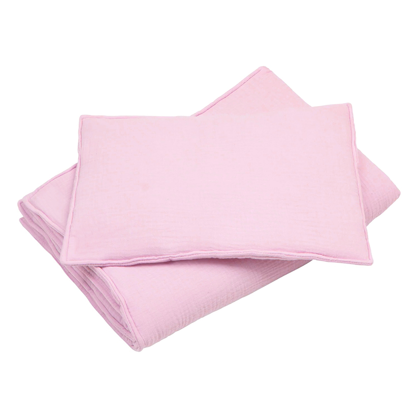 Set muselină păturică și pernă - 95 x 65 cm - Mov