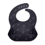 Bavetă reglabilă din silicon cu buzunar colector, Sam, Petite&Mars, Dealuri Gri