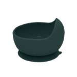 Bol din silicon cu ventuză, 350 ml, Take&Match, Petite&Mars, Verde închis