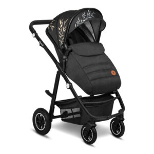 Cărucior 2 în 1, Lionelo, Amber, Ediție limitată Lovin', 0-22 kg, Negru