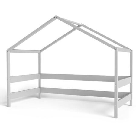 Căsuță din lemn copii în stil scandinav, 169x89x135 cm, YappyKids, YappyHytte House, Gri