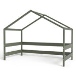 Căsuță din lemn copii în stil scandinav, 169x89x135 cm, YappyKids, YappyHytte House, Verde