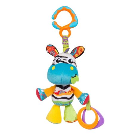 Jucărie pentru cărucior, scoică auto și pătuț, Playgro, Zoe Zebra Munchimal