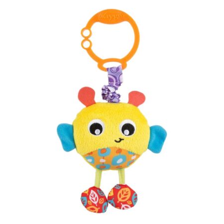 Jucărie cu vibrații pentru cărucior, scoică auto și pătut, Playgro, Wiggling Bertie Bee