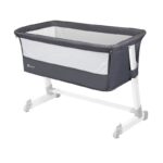 Pătuț co-sleeper 2 în 1, reglabil pe înălțime, Lionelo, Theo, Dark Grey