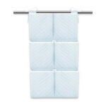 Organizator matlasat din catifea cu 6 compartimente, 70x40 cm, MimiNu, Blue