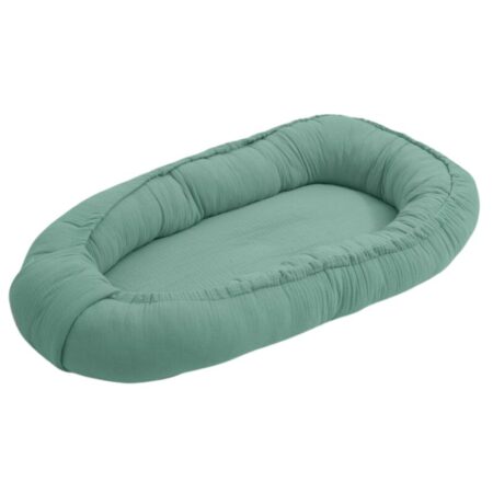 Coșulet baby nest, 80 x 50 cm, muselină, New Baby, Green