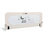 Barieră laterală pat, rabatabilă, 135 x 57 cm, FreeON, Sweet Dreams, Light Beige
