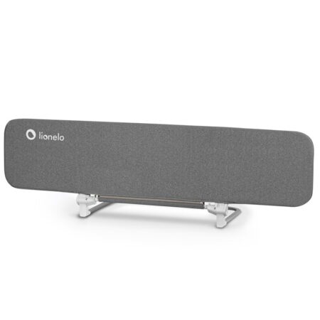 Barieră de protecție pliabilă pentru pat, cu sistem de blocare standsafe, 150 x 46 cm, Lora XL, Lionelo, Gri