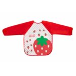 Bavetă impermeabilă cu mâneci lungi, 40x35 cm, Bocioland, Strawberry
