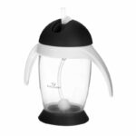 Cană cu pai și mânere, 300 ml, Bocioland, Black