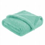 Păturică pufoasă pentru copii, 80x100 cm, din fleece, Bocioland, Mint