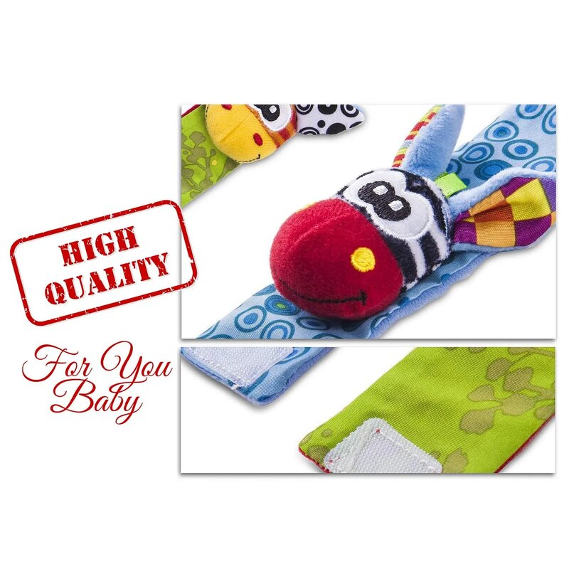 Set de botoșei și brățări cu zornăitoare, Jungle Wrist Rattle and Foot Finder - Image 6