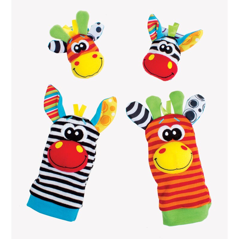 Set de botoșei și brățări cu zornăitoare, Jungle Wrist Rattle and Foot Finder - Image 7