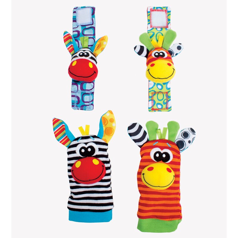 Set de botoșei și brățări cu zornăitoare, Jungle Wrist Rattle and Foot Finder - Image 8