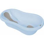 Cădiță antiderapantă cu dop, 81x41x24 cm, FreeON, Blue