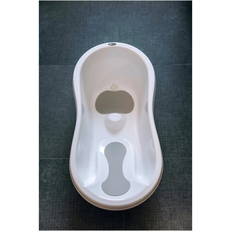 Cădiță antiderapantă cu dop, 81x41x24 cm, FreeON, White - Image 4