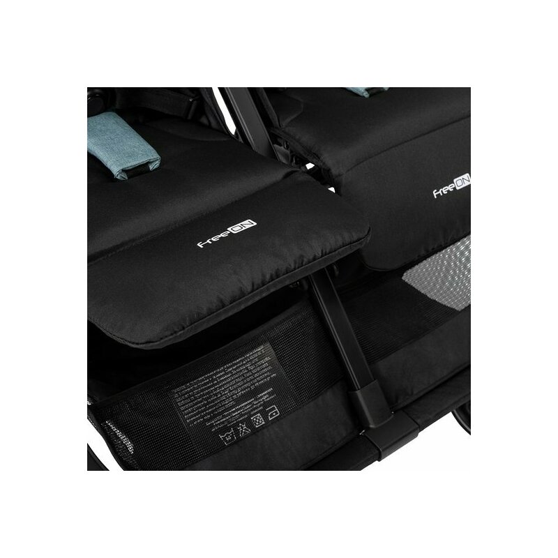 Cărucior gemeni, Spătar reglabil, Pliere compactă, FreeON, Active Twin, Dusty Green - Image 8