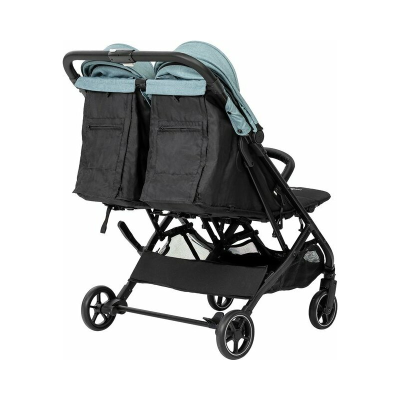 Cărucior gemeni, Spătar reglabil, Pliere compactă, FreeON, Active Twin, Dusty Green - Image 6