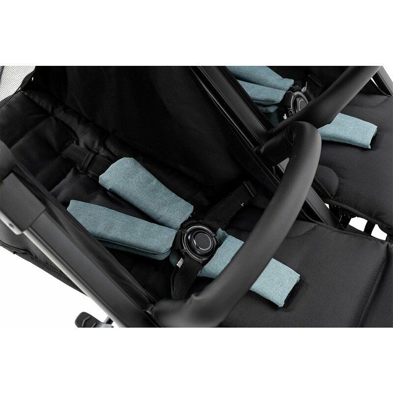 Cărucior gemeni, Spătar reglabil, Pliere compactă, FreeON, Active Twin, Dusty Green - Image 9