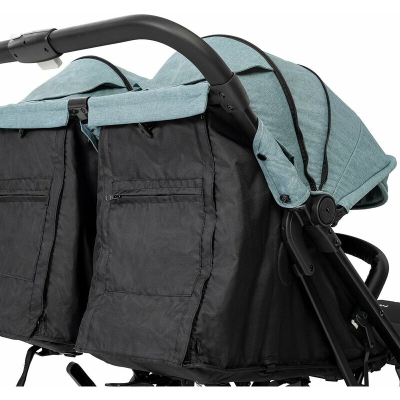 Cărucior gemeni, Spătar reglabil, Pliere compactă, FreeON, Active Twin, Dusty Green - Image 10