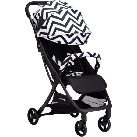 Cărucior sport pliabil tip troler, Solo, 0-15 Kg, Alb/Negru