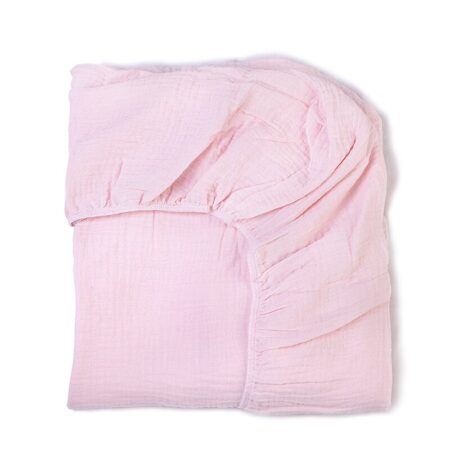 Cearceaf din muselină, 120x60 cm, YappyKids, Blush