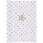 Saltea de înfășat cu întăritură, 50x70 cm, Ceba Baby, Happy Stars Grey