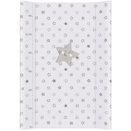 Saltea de înfășat cu întăritură, 50x70 cm, Ceba Baby, Happy Stars Grey