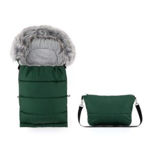 Sac de iarnă multifuncțional - poate fi folosit ca geantă deschizând fermoarul, 110x48 cm, Feedo, Verde