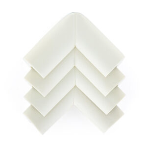 Set protecții pentru colțuri ascuțite din spumă, cu adeziv, 4 bucăți, 5 x 5 x 2 cm, Feedo, Alb