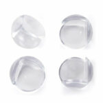 Set protecții pentru colțuri ascuțite, ușor de instalat, 4 bucăți, 3.6 x 3.6 x 2.7 cm, Feedo, Transparent